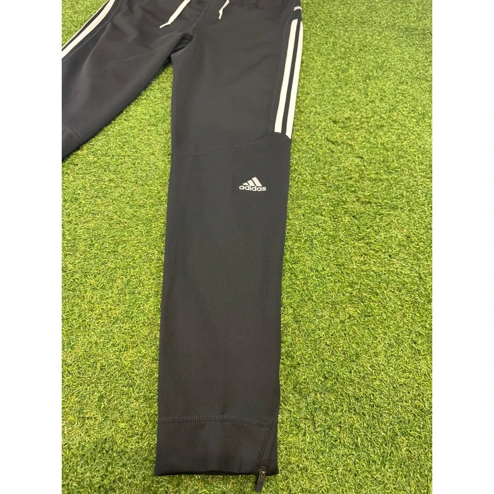 Adidas Response‎ Climalite Track Pants Mens Medium Black White Stripe Joggers